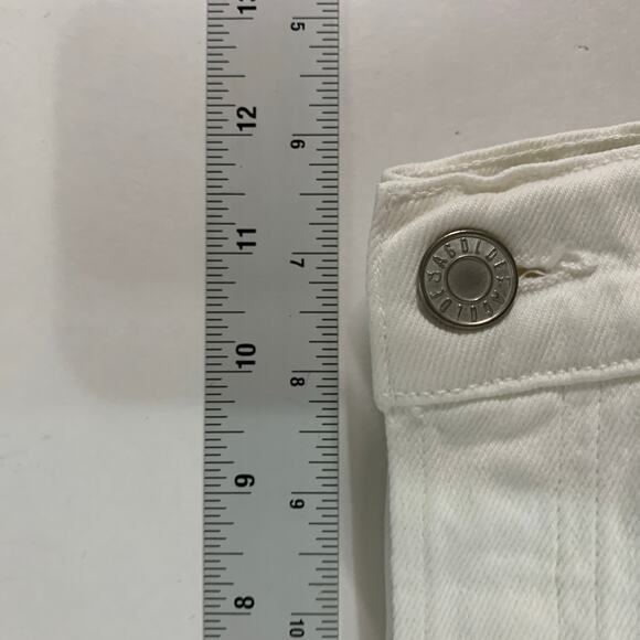 Agolde 25 Riley High Rise Straight Crop Stretch In Sour Cream White *flaw - Picture 8 of 10